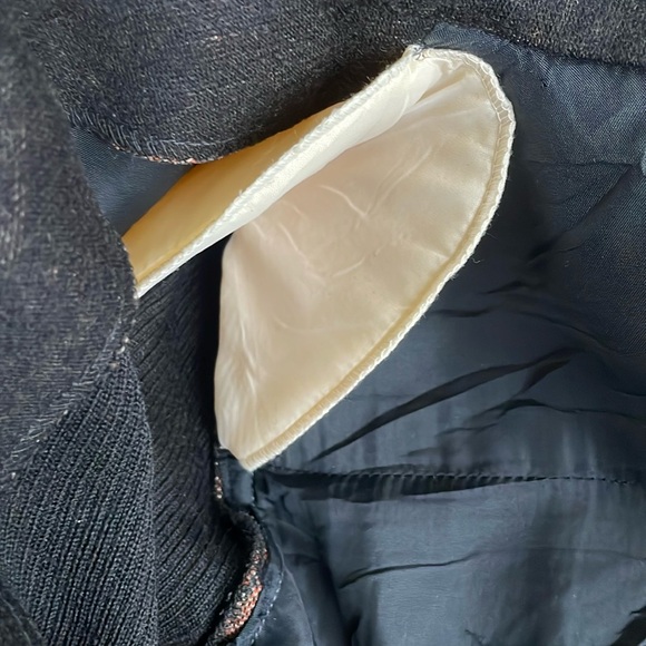 Vintage Japan black wool blend tiger print a line dress, size 2 - Picture 12 of 16